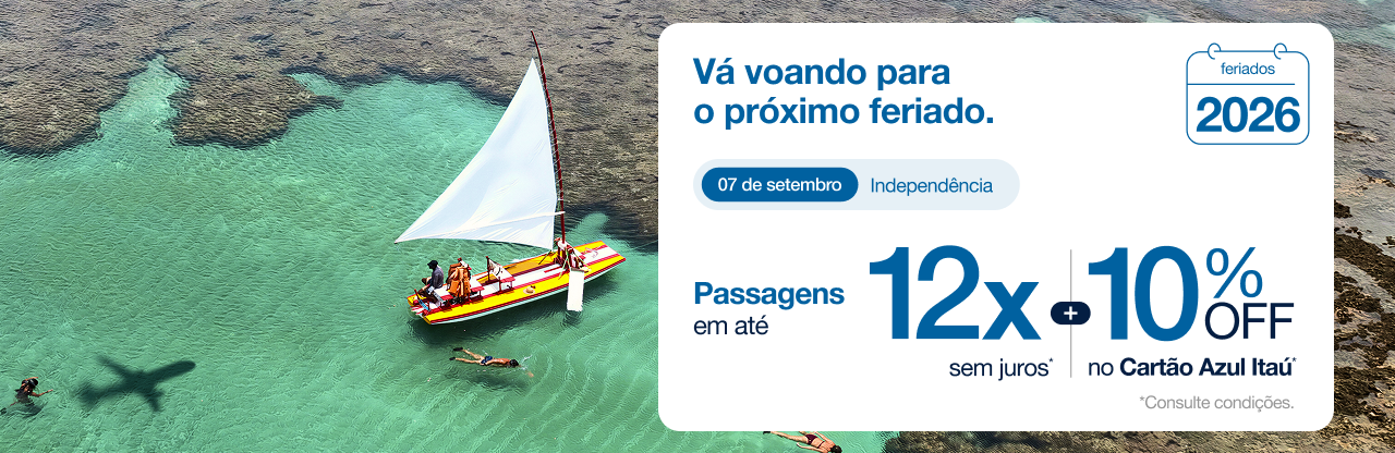 Planeje agora a sua próxima viagem com Azul