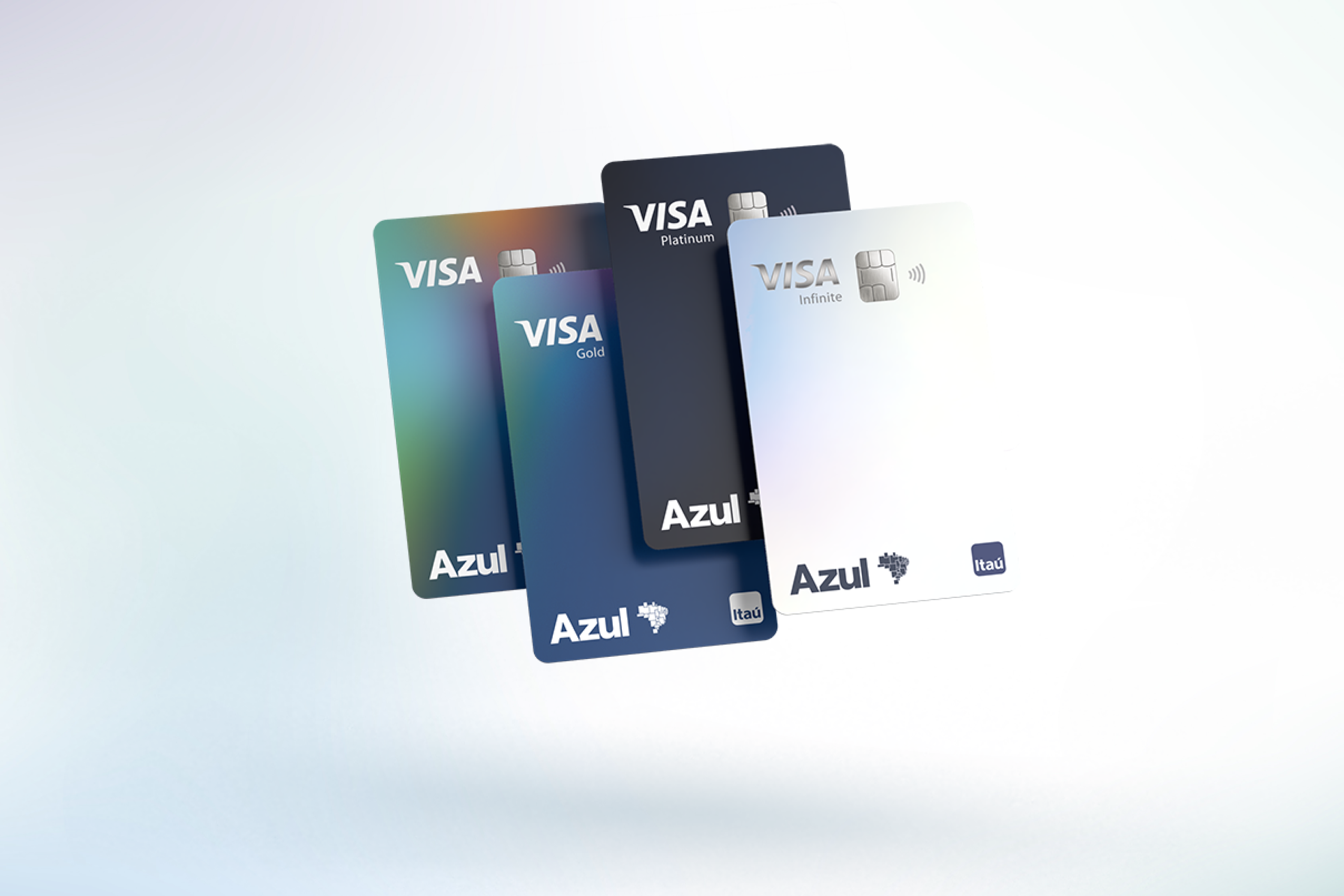 Carrossel de cartões Azul